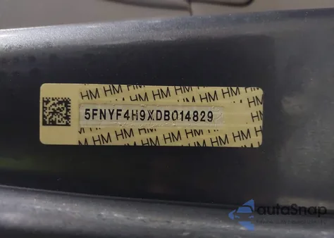 2013 Honda Pilot Touring from USA, damaged, VIN 5FNYF4H9XDB014829